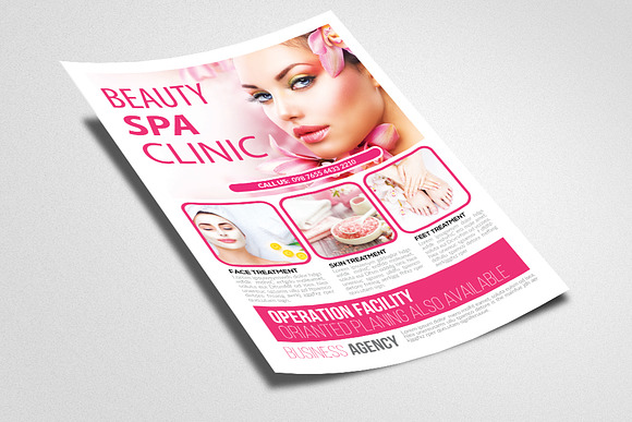 Beauty Spa Clinic Flyer Templates in Flyer Templates - product preview 1