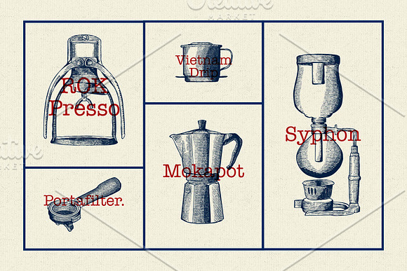 Pour Over - Vintage Illustration in Illustrations - product preview 3