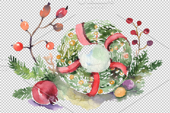 Christmas bouquet warmth of the soul in Illustrations - product preview 2
