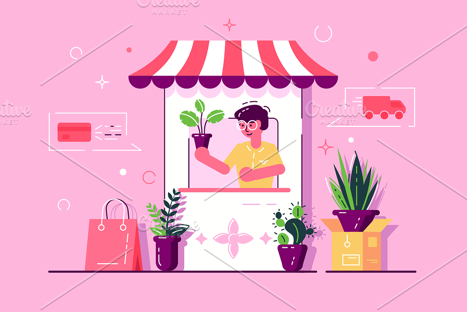 Greenhouse for plants in Illustrations - product preview 8
