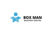 Box Man Logo Template