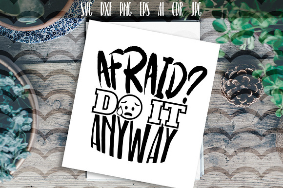 Afraid Do It Anyway SVG Typography in Illustrations - product preview 1
