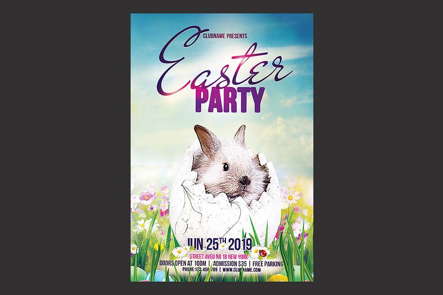 Easter Party Flyer in Flyer Templates - product preview 8
