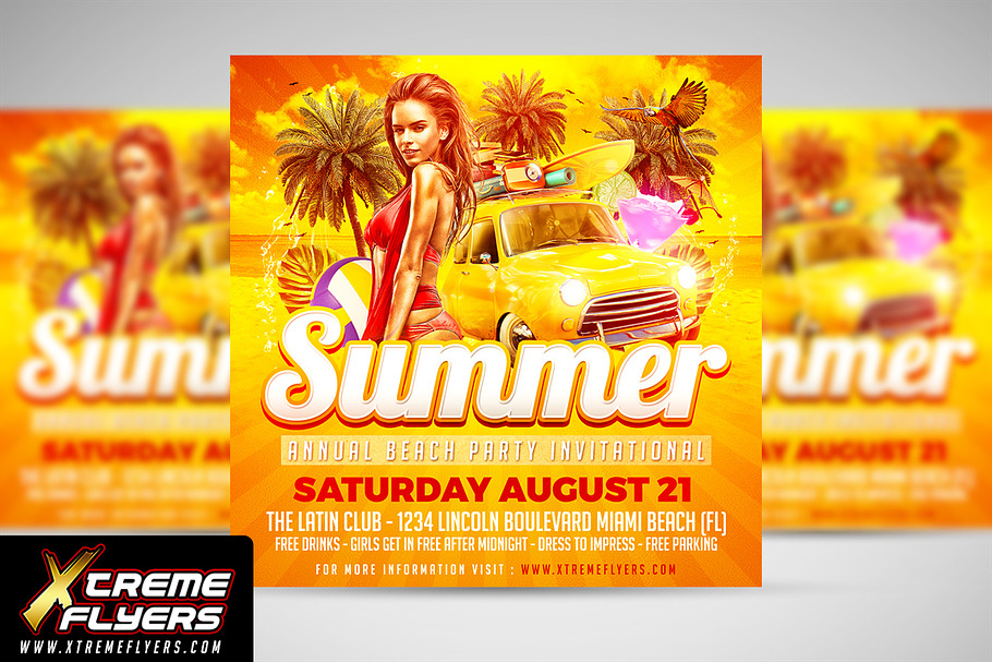 Summer Beach Party Flyer in Flyer Templates - product preview 8