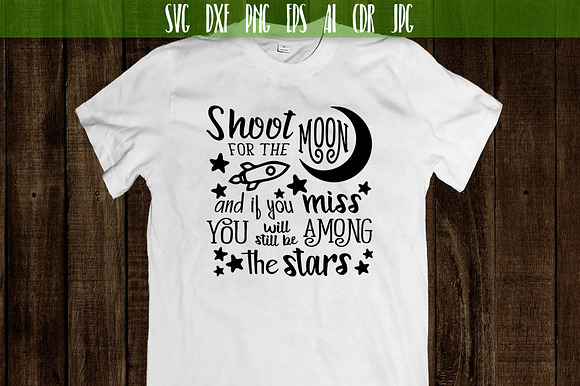 Shoot for the moon SVG Vector in Illustrations - product preview 1