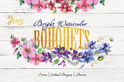 Bright Bouquets Watercolor png