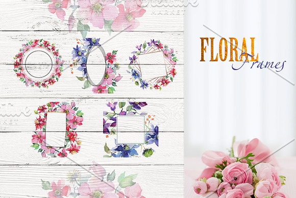 Bright Bouquets Watercolor png in Illustrations - product preview 1