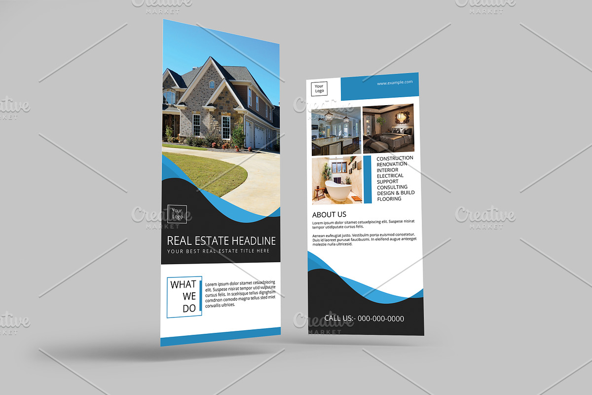 Real Estate Rack Card  V07 in Card Templates - product preview 8