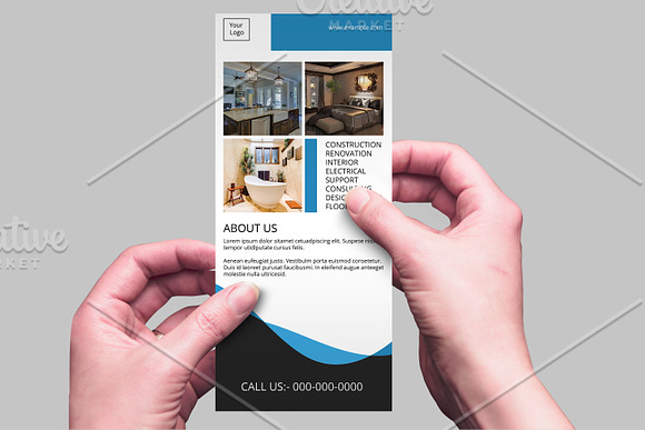 Real Estate Rack Card  V07 in Card Templates - product preview 2