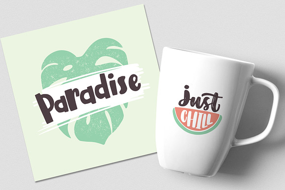 Summer lettering set in Illustrations - product preview 2