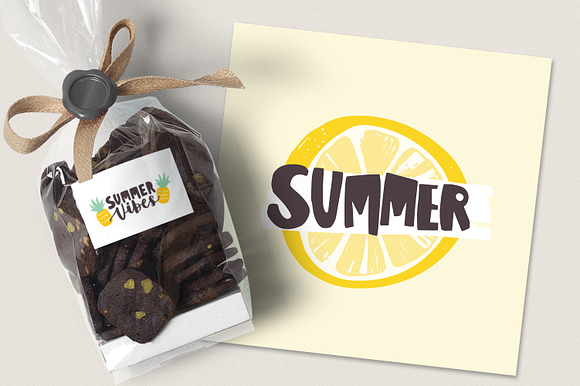 Summer lettering set in Illustrations - product preview 3