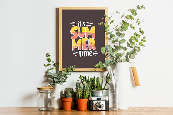 Summer lettering set in Illustrations - product preview 5
