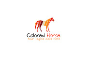 Colored Horse Logo Template