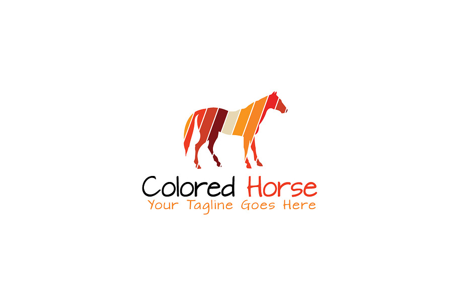 Colored Horse Logo Template in Logo Templates - product preview 8