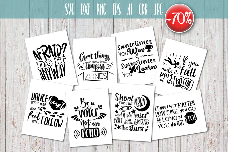 8 Hand Lettered motivation quotes in Illustrations - product preview 8