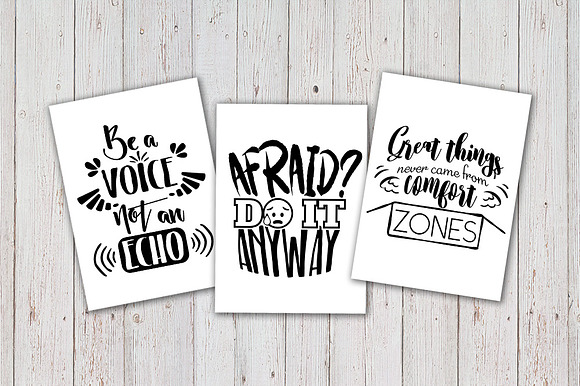 8 Hand Lettered motivation quotes in Illustrations - product preview 1