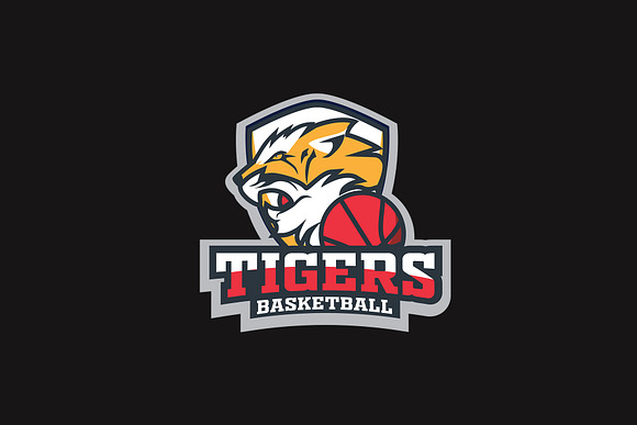 Tiger Basketball - Mascot Sport Logo in Logo Templates - product preview 2