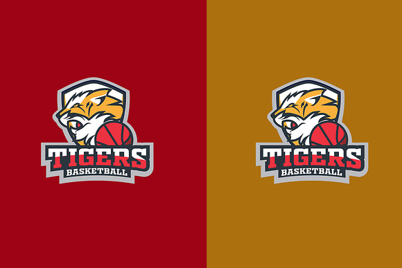 Tiger Basketball - Mascot Sport Logo in Logo Templates - product preview 3