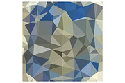 Cornflower Blue Abstract Low Polygon