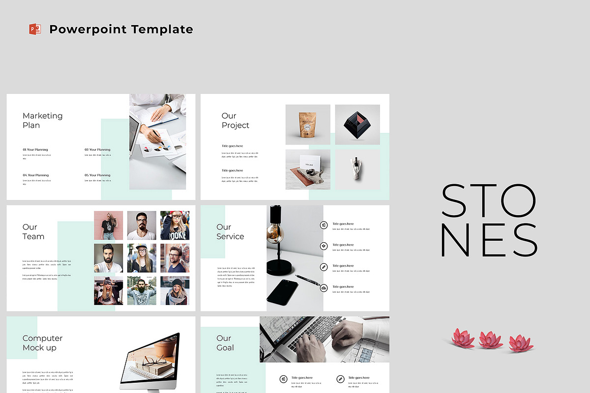 Stones - Modern & Clean Powerpoint in PowerPoint Templates - product preview 8