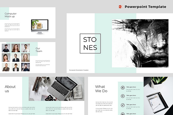 Stones - Modern & Clean Powerpoint in PowerPoint Templates - product preview 1