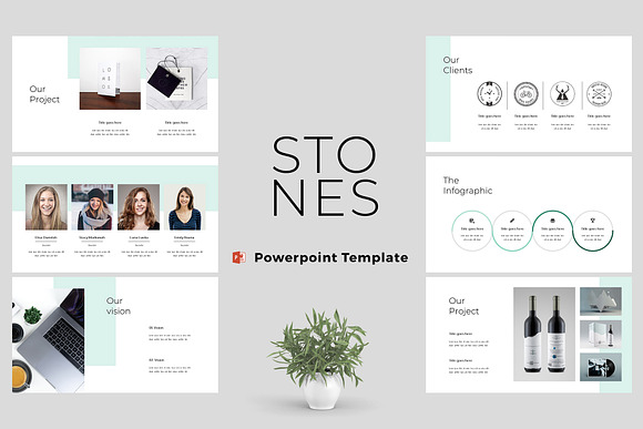 Stones - Modern & Clean Powerpoint in PowerPoint Templates - product preview 2