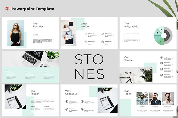 Stones - Modern & Clean Powerpoint in PowerPoint Templates - product preview 4