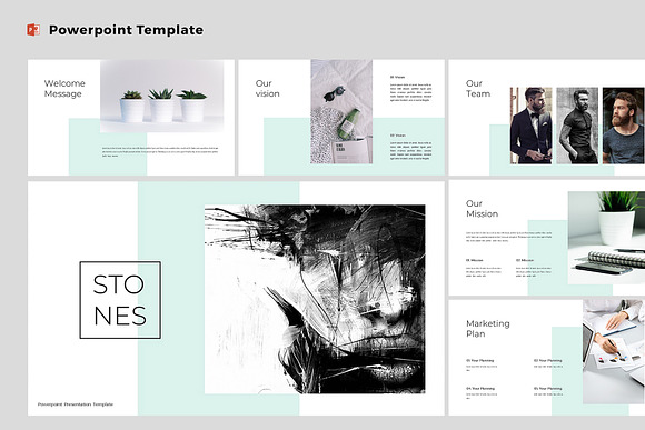 Stones - Modern & Clean Powerpoint in PowerPoint Templates - product preview 5