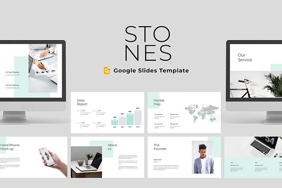 Stones -Modern & Clean Google Slides in Google Slides Templates - product preview 7