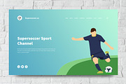 Soccer Web Header PSD Vector
