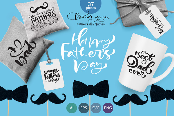 Father`s Day vector SVG phrases