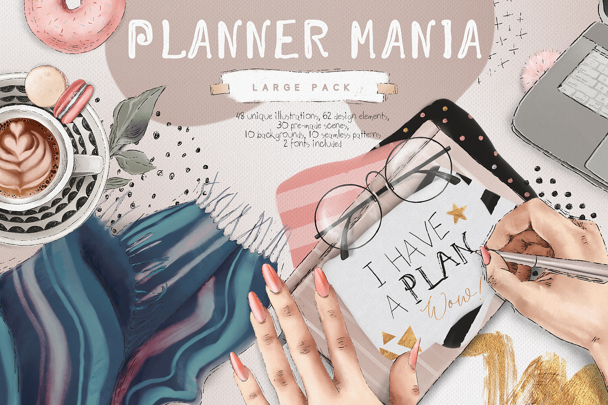 Planner Mania Large Pack in Illustrations - product preview 8