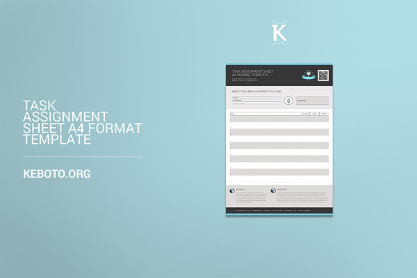 Task Assignment Sheet A4 Format