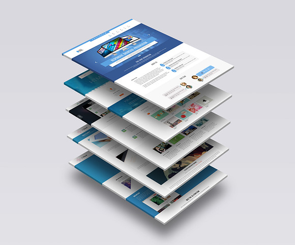 3D Website Mock-Up 1 in Mobile & Web Mockups - product preview 1