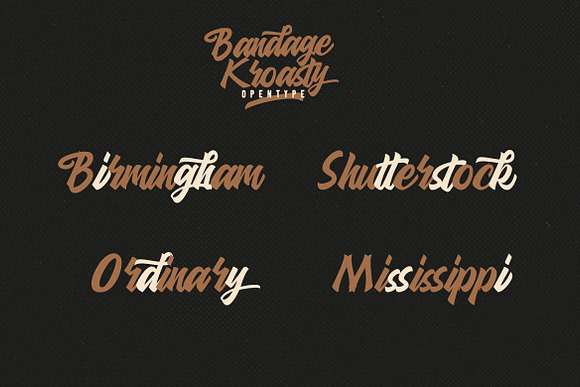 Bandage Kroasty Script in Script Fonts - product preview 3