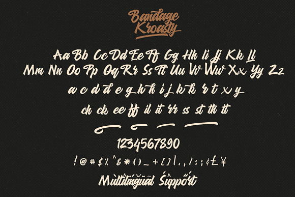 Bandage Kroasty Script in Script Fonts - product preview 9