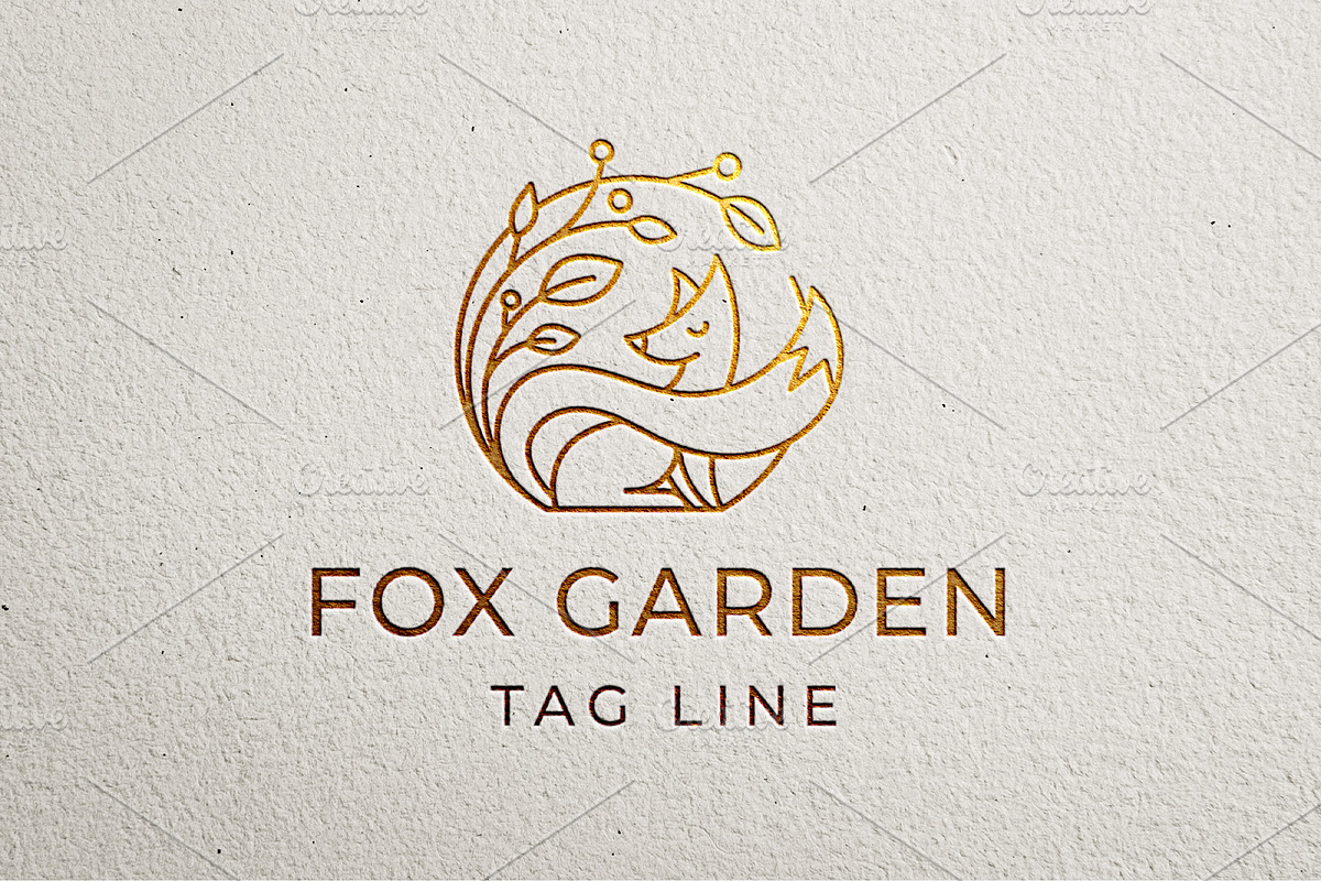 Fox Garden Logo Template in Logo Templates - product preview 8
