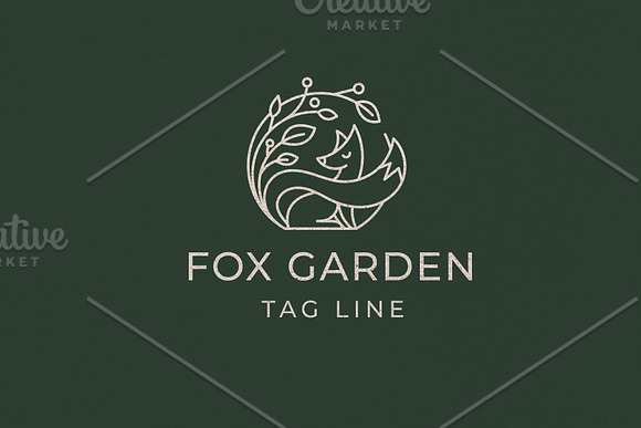Fox Garden Logo Template in Logo Templates - product preview 1