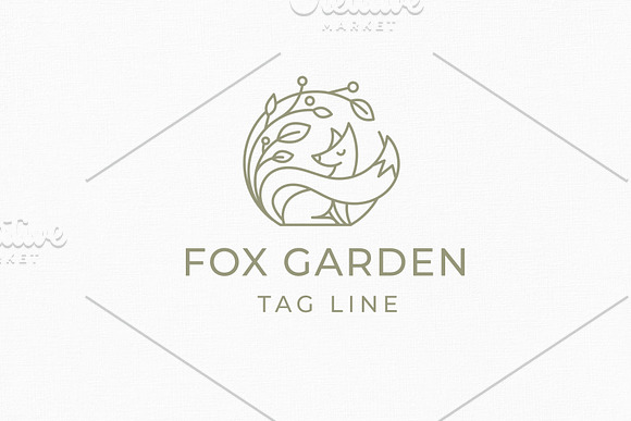 Fox Garden Logo Template in Logo Templates - product preview 2