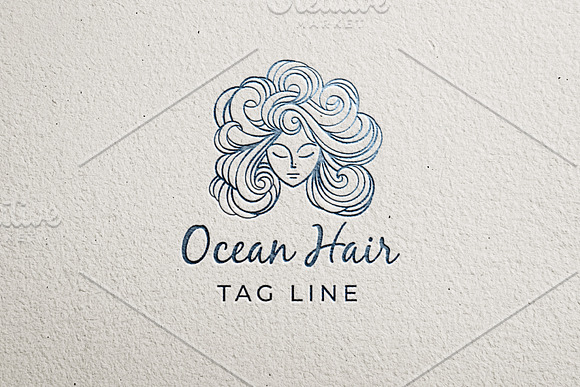Ocean Hair in Logo Templates - product preview 1