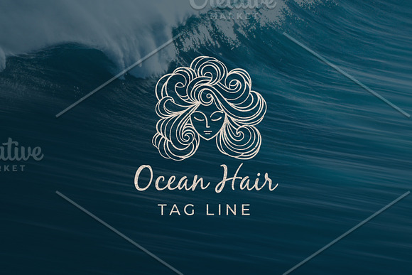 Ocean Hair in Logo Templates - product preview 2
