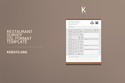 Restaurant Survey USL Format