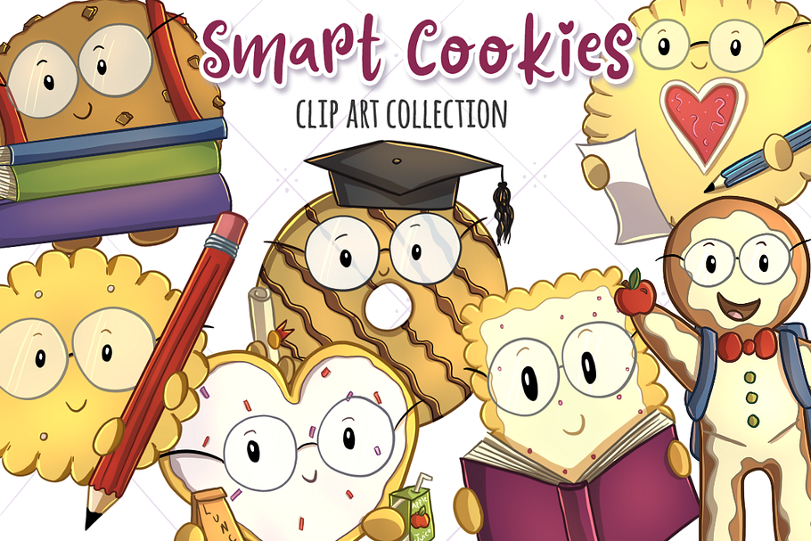 Smart Cookies Clip Art Collection in Illustrations - product preview 8