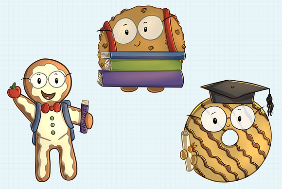 Smart Cookies Clip Art Collection in Illustrations - product preview 3