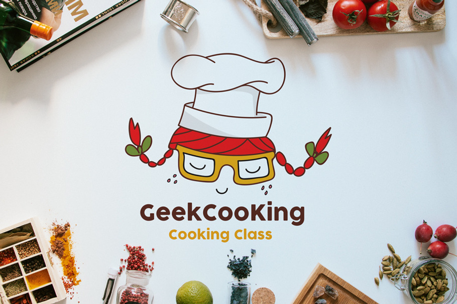 Cooking Geek Logo in Templates - product preview 8