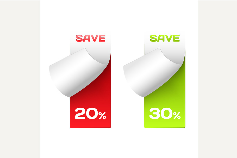 Discount labels. Set of Colorful Vec in Graphics - product preview 8