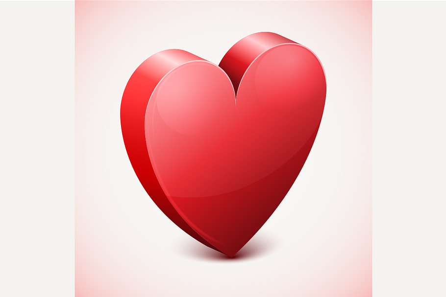 Abstract Red Heart Icon in Graphics - product preview 8