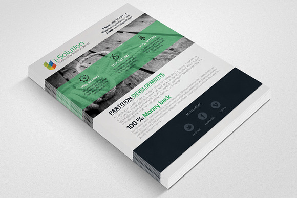 A4 Business Flyer Template in Flyer Templates - product preview 2