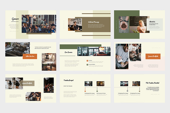 Gevaro : Coffee Shop Powerpoint in PowerPoint Templates - product preview 1