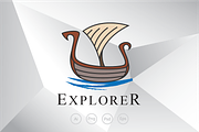 Explorer Ship Logo Template